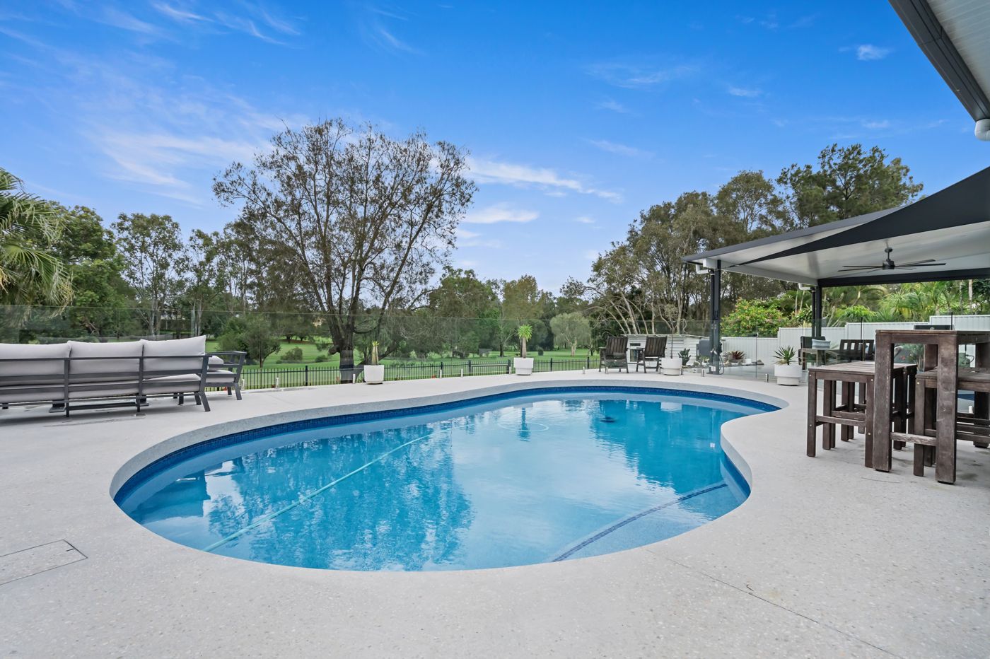 Concrete pool surround