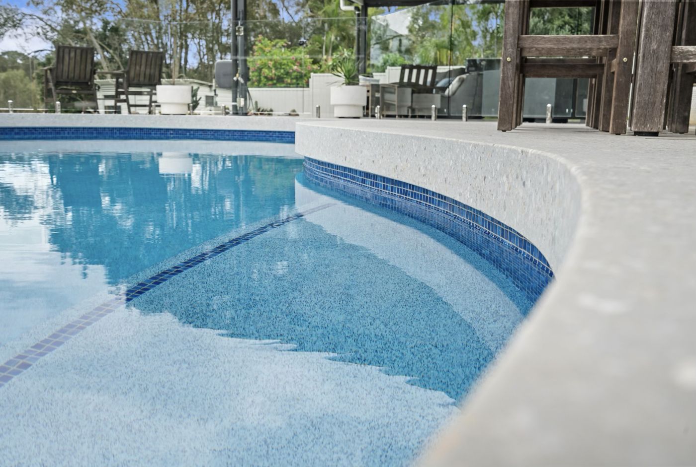 Concrete pool surround
